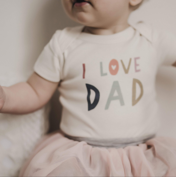 Finn & Emma Love Dad Onesie