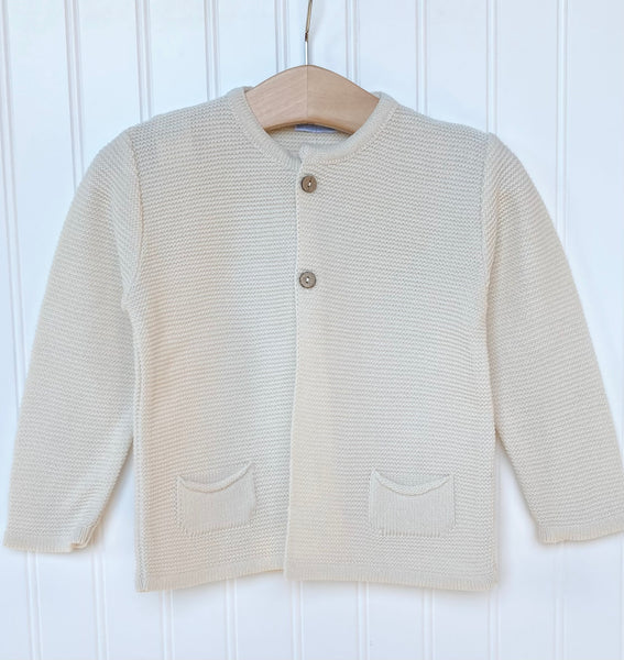 Cardigan Sweater/ Wood Buttons