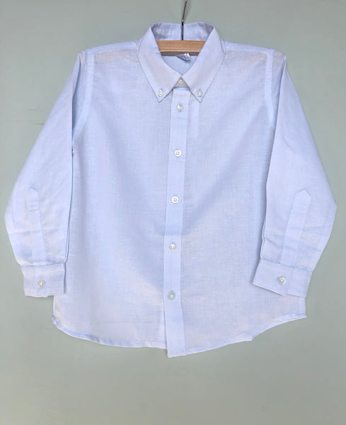 Blue Linen Button Down