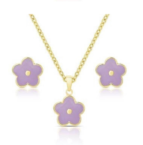 Flower Necklace/Earring Set